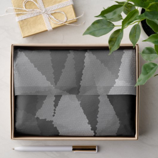 Zwart-wit mozaïekpatroon tissuepapier (Geschenk)