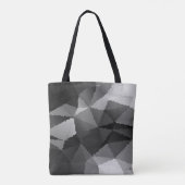 Zwart-wit mozaïekpatroon tote bag (Achterkant)