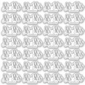 Zwart-wit mr and mrs. Modern huwelijksmanuscript Sticker (Voorkant)