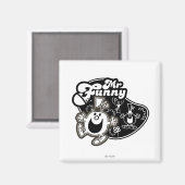 Zwart-wit Mr. Funny Magneet (Voorkant / Achterkant)