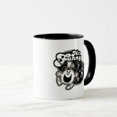 Zwart-wit Mr. Funny Mok (Voorkant rechts)