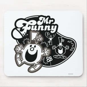 Zwart-wit Mr. Funny Muismat
