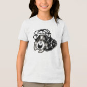 Zwart-wit Mr. Funny Tri-Blend Shirt (Voorkant)