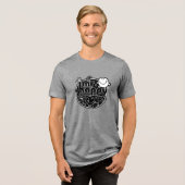 Zwart-wit Mr. Happy Tri-Blend Shirt (Voorkant volledig)