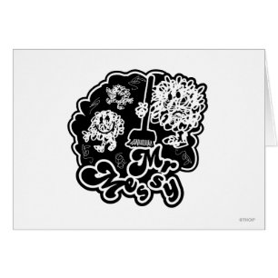 Zwart-wit Mr. Messy Schoonmaak