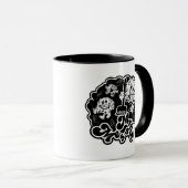 Zwart-wit Mr. Messy Schoonmaak Mok (Voorkant rechts)