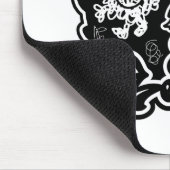 Zwart-wit Mr. Messy Schoonmaak Muismat (Hoek)