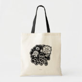 Zwart-wit Mr. Messy Schoonmaak Tote Bag (Voorkant)