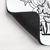 Zwart-wit Mr. Messy | Sterren en wervels Muismat (Hoek)