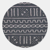 Zwart & Wit Mudcloth Sticker (Voorkant)