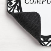 Zwart-wit muisblok muismat (Hoek)