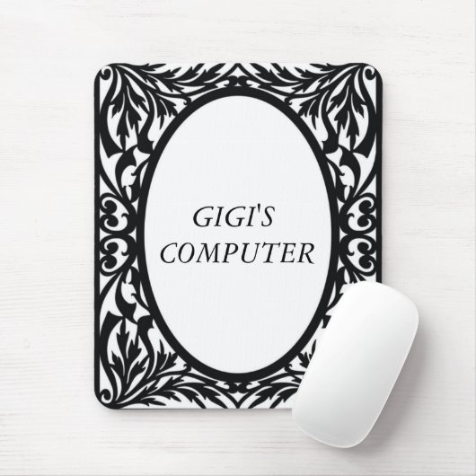 Zwart-wit muisblok muismat (Met muis)