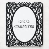 Zwart-wit muisblok muismat (Voorkant)