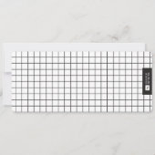 Zwart & Wit Multi Grid Baby Stats 2 Foto Geboortea Aankondiging (Achterkant)
