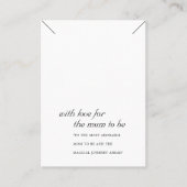 ZWART WIT MUM TE ZIJN CADEAU KETTING DISPLAY KAART PLAATSKAARTJE (Voorkant)