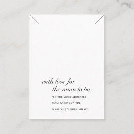 ZWART WIT MUM TE ZIJN CADEAU KETTING DISPLAY KAART PLAATSKAARTJE