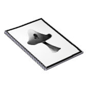 Zwart-wit Mushroom Illustratie Cartoon Notitieboek (Rechterzijde)