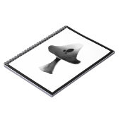 Zwart-wit Mushroom Illustratie Cartoon Notitieboek (Linkerzijde)