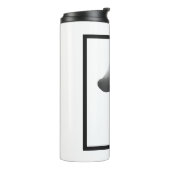 Zwart-wit Mushroom Illustratie Cartoon Thermosbeker (Gedraaid links)