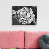 Zwart-wit muurkunst Hydrangea Canvas Afdruk (Insitu (Woonkamer))