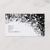 Zwart-wit muziek explosie ontwerp visitekaartje (Achterkant)