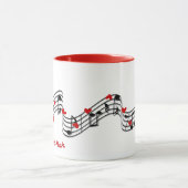 Zwart-wit muziek notitie Koffie Mok (Midden)