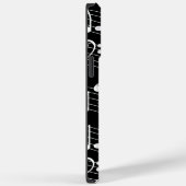 Zwart-wit muzieknoten en staflijnen Case-Mate iPhone case (Achterkant / Rechts)