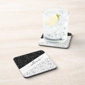 Zwart-wit muzikaal gepersonaliseerd bier onderzetter (Rechterzijde)