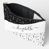 Zwart-wit muzikaal gepersonaliseerd etui (Open)