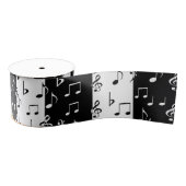 Zwart-wit muzikaal strepenlint grosgrain lint (Spoel)