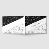Zwart-wit muzikale gepersonaliseerd gastenboek (Volledig)