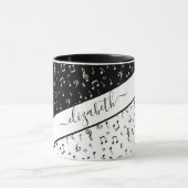 Zwart-wit muzikale gepersonaliseerd mok (Midden)