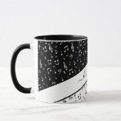 Zwart-wit muzikale gepersonaliseerd mok (Links)