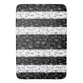 Zwart-wit muzikale stripes Bath Mat (Voorkant Verticaal)