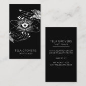 Zwart-wit Mystic Eye Tarot Reader Visitekaartje (Voorkant / Achterkant)
