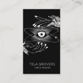 Zwart-wit Mystic Eye Tarot Reader Visitekaartje (Voorkant)