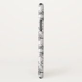 Zwart wit naadloos bloem Case-Mate iPhone case (Achterkant / rechts)