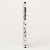 Zwart wit naadloos bloem Case-Mate iPhone case (Achterkant/links)