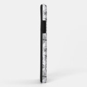 Zwart wit naadloos bloem Case-Mate iPhone case (Achterkant/rechts)