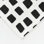 Zwart-wit naadloos doedelpatroon. Handtekening Fleece Deken (Hoek)