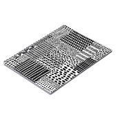 Zwart-wit naadloos doedelpatroon. Handtekening Notitieboek (Linkerzijde)