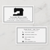 Zwart-Wit Naaimachine Kleermaakster Kleermaker Visitekaartje (Voorkant / Achterkant)