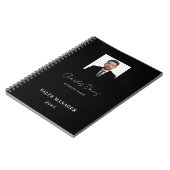 Zwart wit naam handtekening foto bedrijf notitieboek (Linkerzijde)