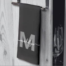 Zwart Wit Naam Monogram