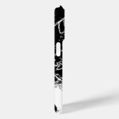 Zwart wit naam script lijn kunst bloemengrafiek Case-Mate iPhone case (Achterkant / Rechts)