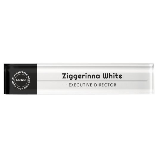 Zwart, wit naambordje (Voorkant)