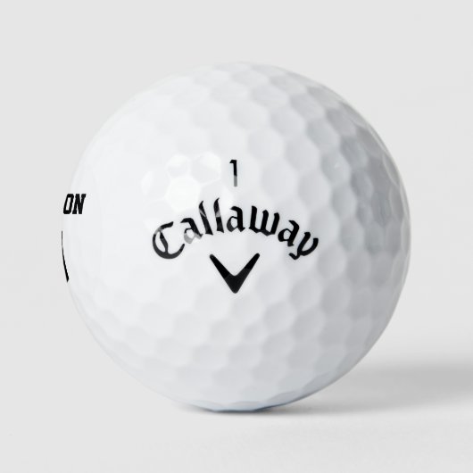 Zwart wit naamnummer Varssport Golfballen (Logo)