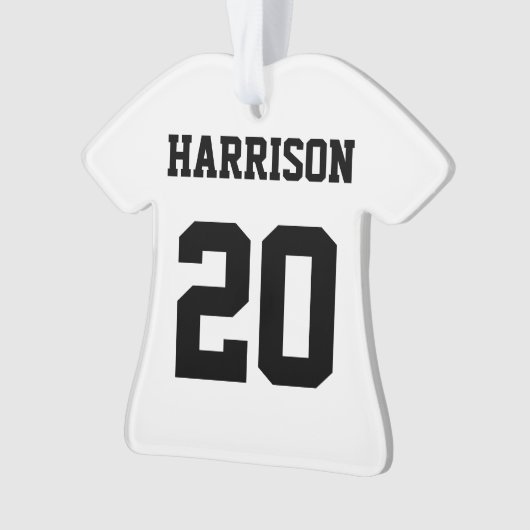 Zwart wit naamnummer Varssport Ornament (voorkant)