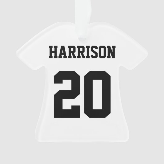 Zwart wit naamnummer Varssport Ornament (voorkant)