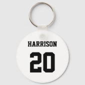 Zwart wit naamnummer Varssport Sleutelhanger (Voorkant)